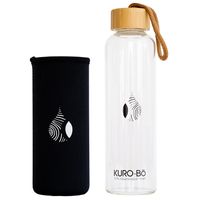 Kuro-Bo Go-Eco Glass Water Bottle 550ml